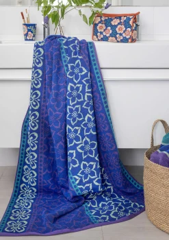 Gudrun Sjödén Frottee|Bad-Accessoires>Badetuch „Stars“ aus Bio-Baumwolle Brillantblau