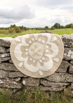 Gudrun Sjödén Teppiche|Bad-Accessoires>Badteppich „Stars“ aus Bio-Baumwolle Auster