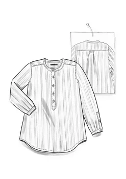 Gudrun Sjödén Blusen>Bluse „Ask“ aus Bio-Baumwolle Natur