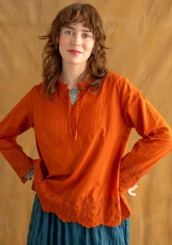 Gudrun Sjödén Blusen>Bluse „Birta“ aus Bio-Baumwolle Henna