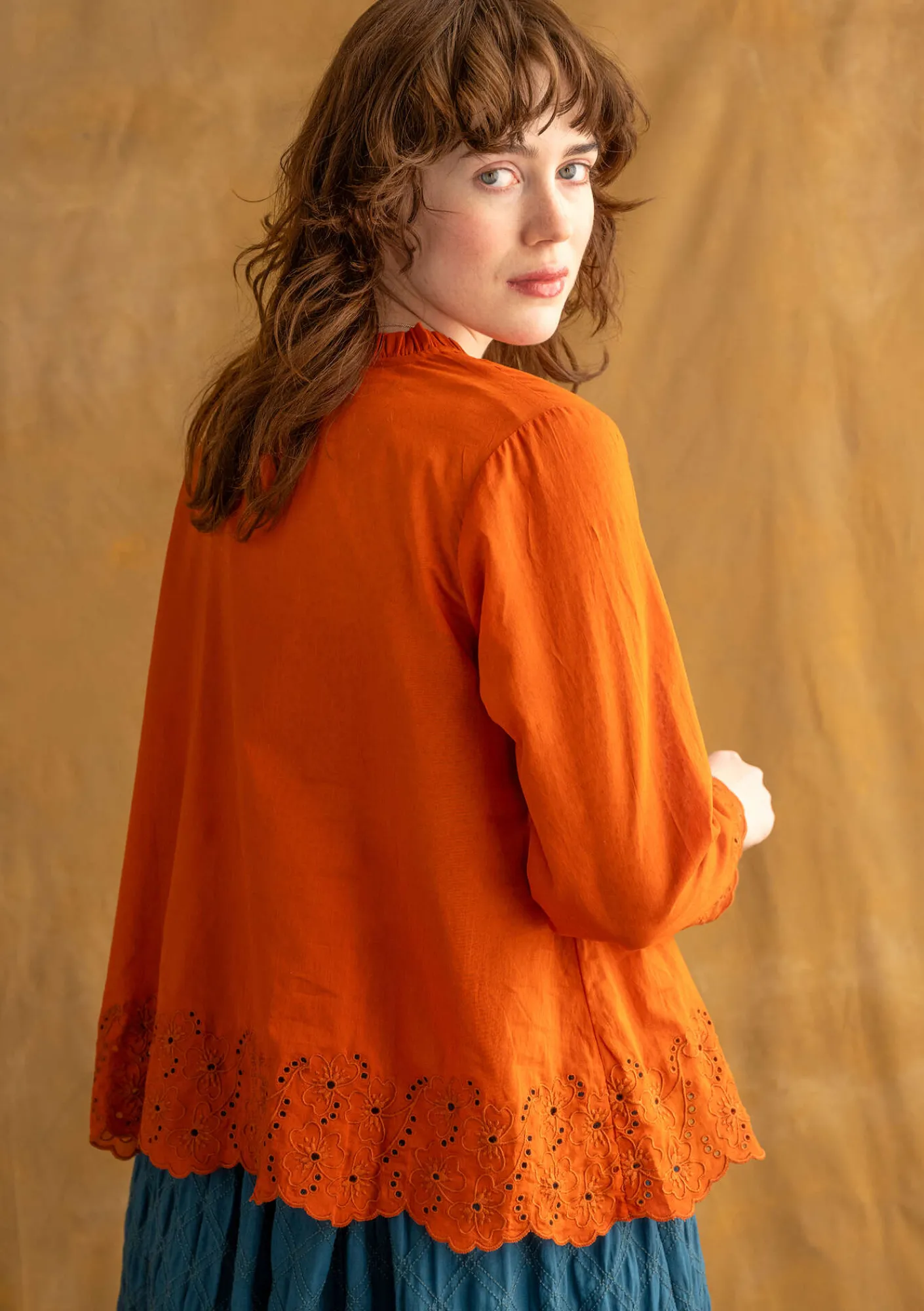 Gudrun Sjödén Blusen>Bluse „Birta“ aus Bio-Baumwolle Henna