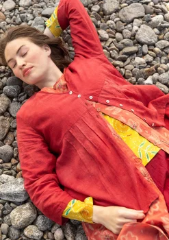 Gudrun Sjödén Blusen>Bluse „Samira“ aus Bio-Baumwolle Rost