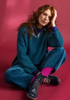 Gudrun Sjödén Hosen>Cordhose aus Bio-Baumwolle/Elasthan Dunkelpetrol