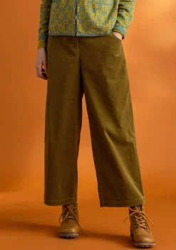 Gudrun Sjödén Hosen>Cordhose aus Bio-Baumwolle/Elasthan Dunkelolive