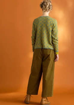 Gudrun Sjödén Hosen>Cordhose aus Bio-Baumwolle/Elasthan Dunkelolive