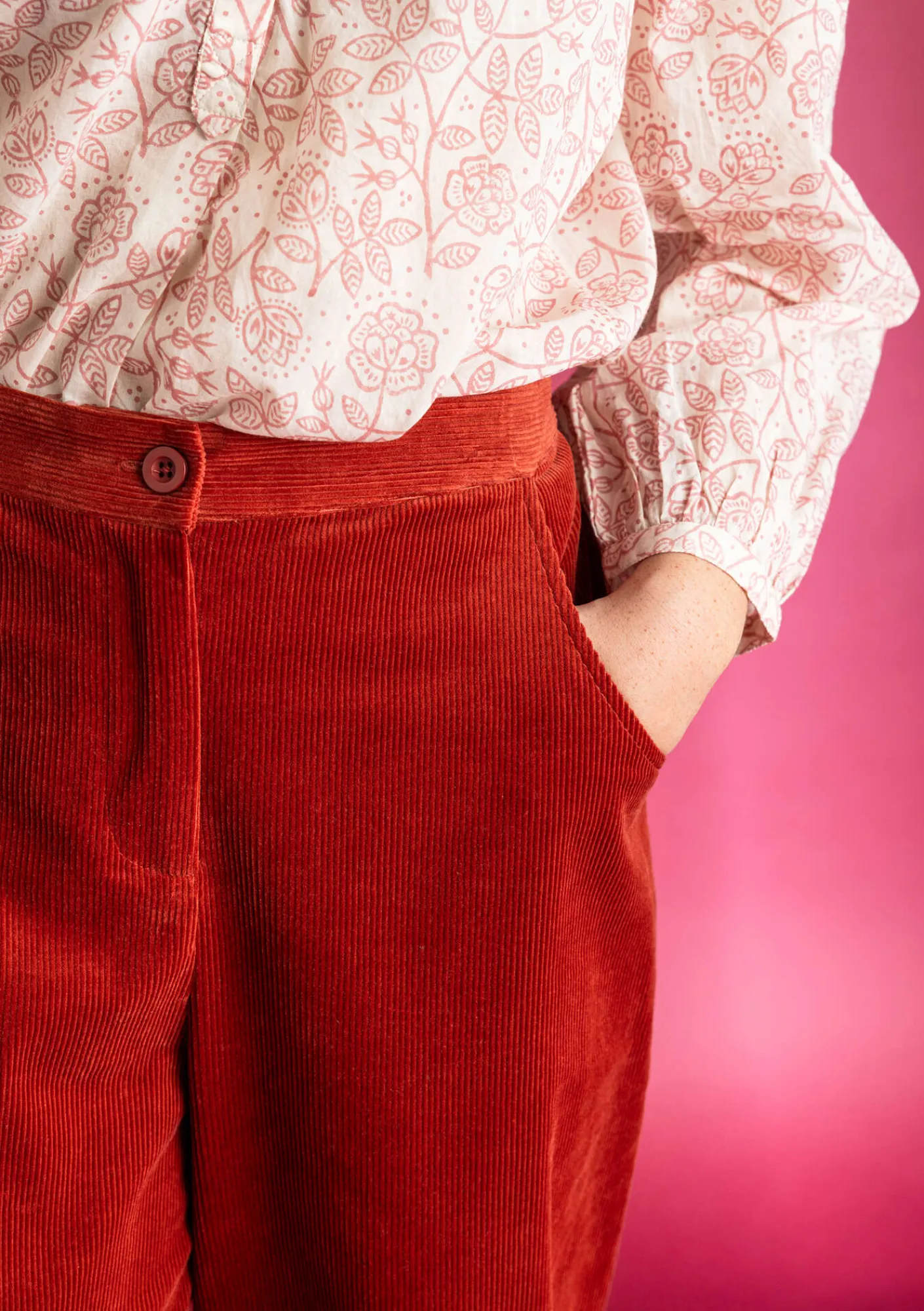 Gudrun Sjödén Hosen>Cordhose aus Bio-Baumwolle/Elasthan Rost