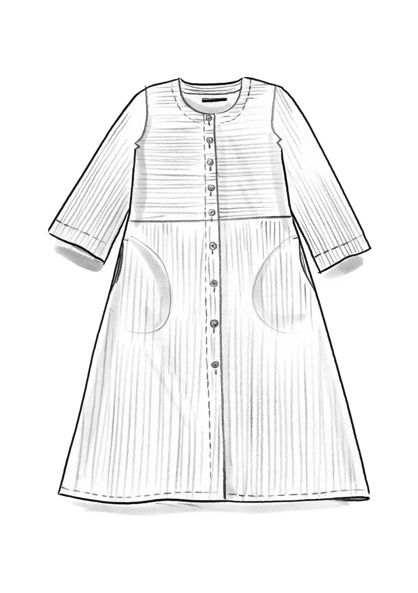 Gudrun Sjödén Kleider>Cordkleid aus Bio-Baumwolle/Elasthan Dunkelaubergine