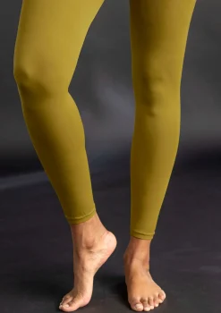 Gudrun Sjödén Accessoires|Leggings>Einfarbige Leggings aus Recycling-Polyamid Olivenöl