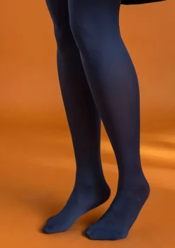 Gudrun Sjödén Accessoires>Einfarbige Strumpfhose aus Recycling-Polyamid Dunkelindigo