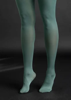 Gudrun Sjödén Accessoires>Einfarbige Strumpfhose aus Recycling-Polyamid Opalgrün