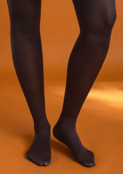 Gudrun Sjödén Accessoires>Einfarbige Strumpfhose aus Recycling-Polyamid Dunkelaubergine