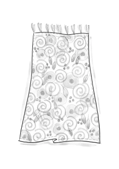 Gudrun Sjödén Gardinen|Heimtextilien>Gardine „Cumulus“ aus Bio-Baumwolle Vergissmeinnicht