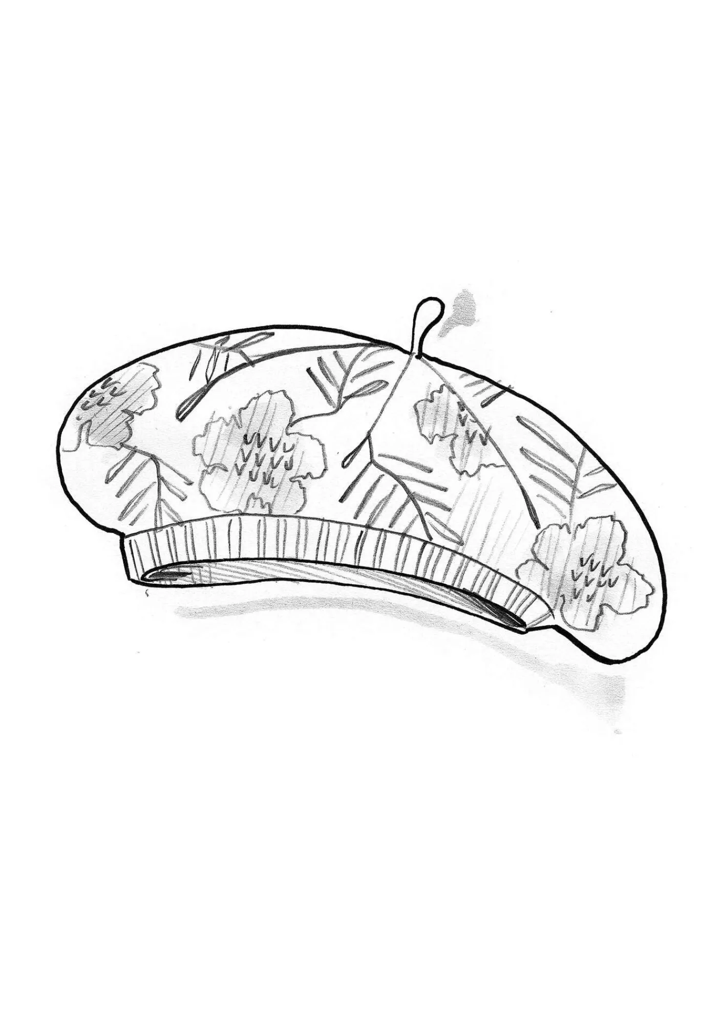 Gudrun Sjödén Accessoires>Gestrickte Baskenmütze „Gnistra“ aus Alpakawollgemisch/Bio- und Recycling-Baumwolle Schwarz