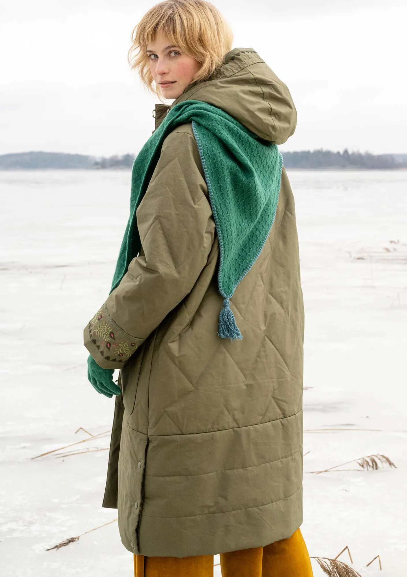 Gudrun Sjödén Jacken & Mäntel>Gewebter Steppmantel „Svalbard“ Weißdorn