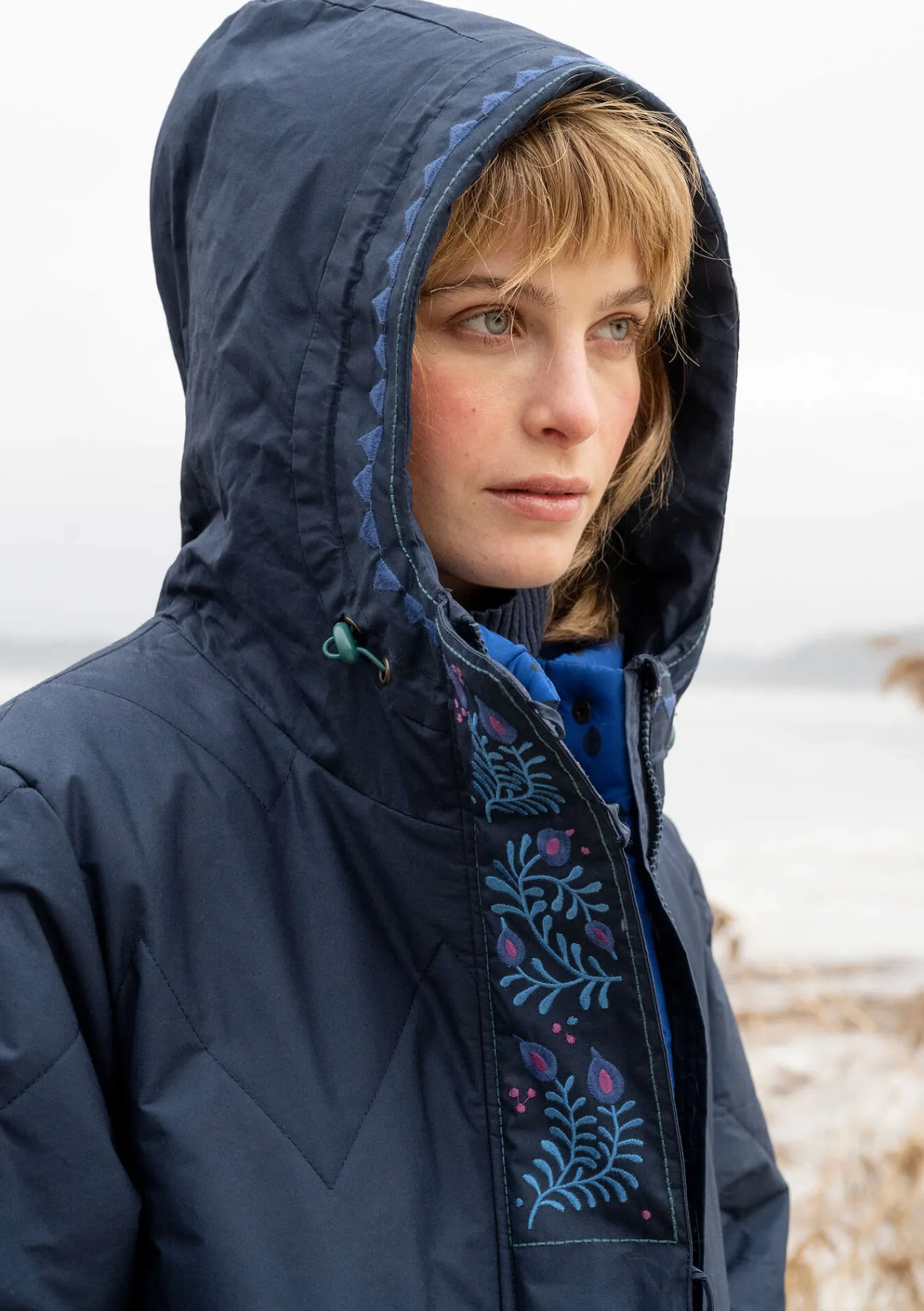 Gudrun Sjödén Jacken & Mäntel>Gewebter Steppmantel „Svalbard“ Tinte