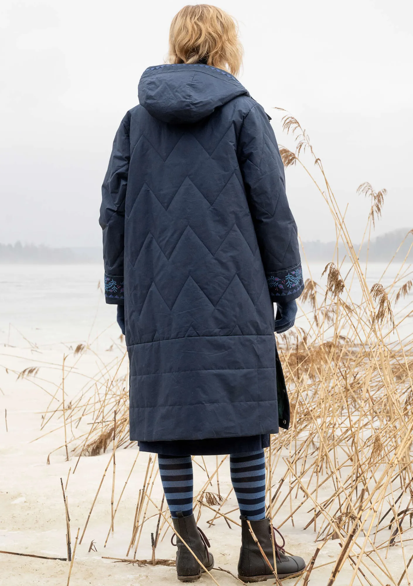 Gudrun Sjödén Jacken & Mäntel>Gewebter Steppmantel „Svalbard“ Tinte