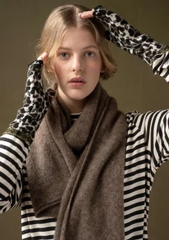 Gudrun Sjödén Accessoires>Handstulpen „Anemone“ aus Bio-Wolle Schwarz