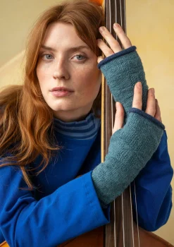 Gudrun Sjödén Accessoires>Handstulpen „Vega“ aus Recycling-Wolle/Lammwolle Veronagrün