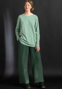 Gudrun Sjödén Hosen>Hose „Asta“ aus Leinengewebe Dunkelgrün