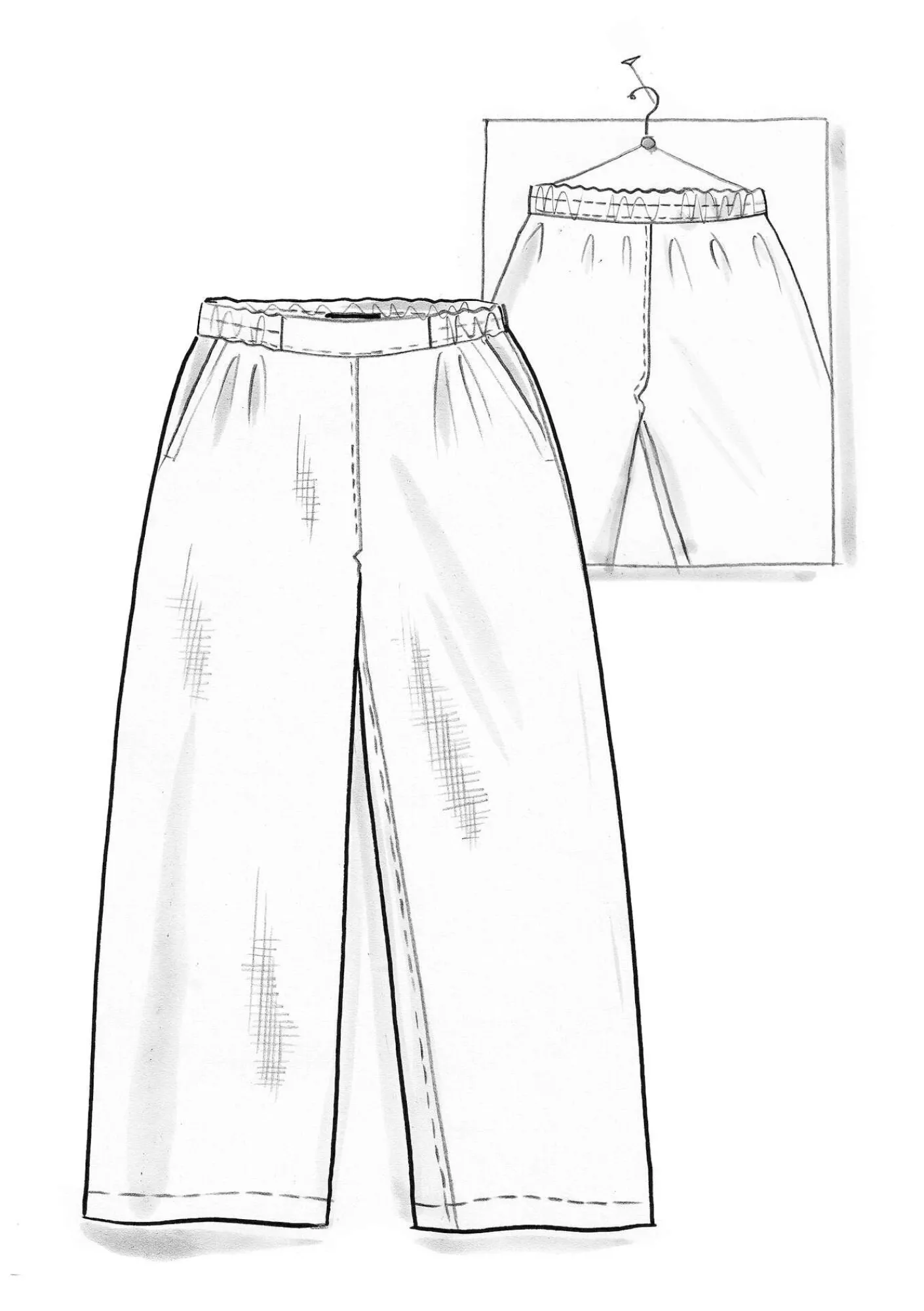 Gudrun Sjödén Hosen>Hose „Asta“ aus Leinengewebe Dunkelgrün