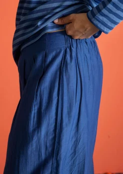 Gudrun Sjödén Hosen>Hose aus Baumwolle/Seide Indigoblau