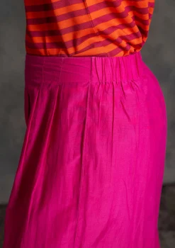 Gudrun Sjödén Hosen>Hose aus Baumwolle/Seide Cerise