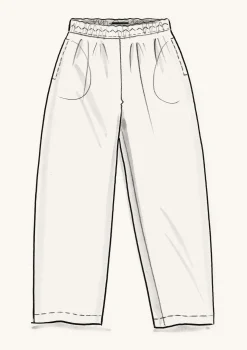 Gudrun Sjödén Hosen>Hose „Margit“ aus Leinen/Modal-Gewebe Papageienrot