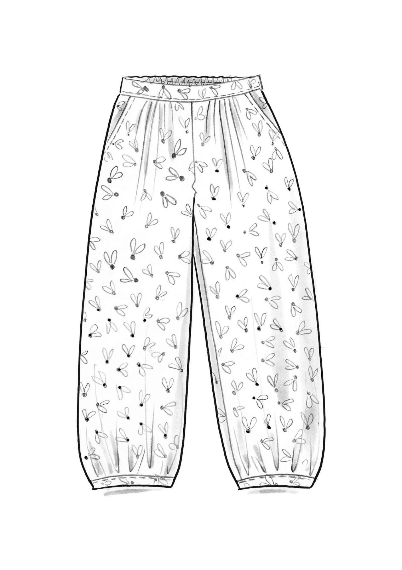 Gudrun Sjödén Hosen>Hose „Mud“ aus Bio-Baumwollgewebe Dunkelindigogrün