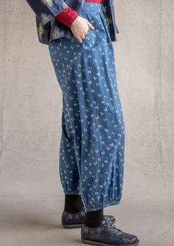 Gudrun Sjödén Hosen>Hose „Mud“ aus Bio-Baumwollgewebe Dunkelindigo