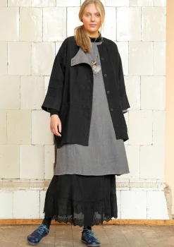 Gudrun Sjödén Jacken & Mäntel>Jacke „Andante“ aus Leinen Schwarz