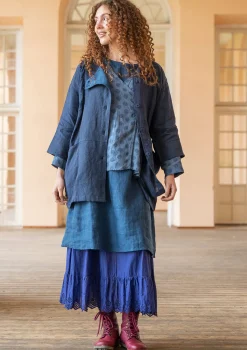 Gudrun Sjödén Jacken & Mäntel>Jacke „Andante“ aus Leinen Tinte