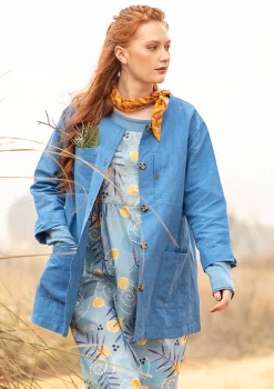 Gudrun Sjödén Jacken & Mäntel>Jacke aus Leinen/Bio-Baumwolle Leinenblau