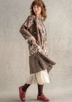 Gudrun Sjödén Jacken & Mäntel>Jäckchen „Harda“ aus Baumwollgewebe Kartoffel