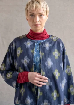 Gudrun Sjödén Jacken & Mäntel>Jäckchen „Harda“ aus Baumwollgewebe Tinte