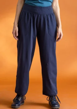 Gudrun Sjödén Hosen>Jerseyhose aus Bio-Baumwolle/Elasthan Dunkelindigo