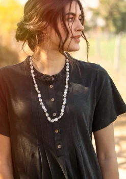 Gudrun Sjödén Kleider>Jerseykleid aus Bio-Baumwolle Dunkelaschgrau