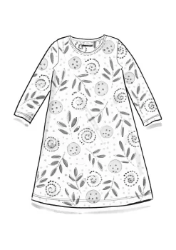 Gudrun Sjödén Kleider>Jerseykleid „Bhumika“ aus Bio-Baumwolle/Modal Ananas