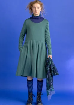 Gudrun Sjödén Kleider>Jerseykleid „Helga“ aus Lyocell/Elasthan Opalgrün