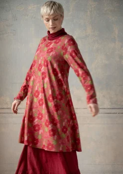 Gudrun Sjödén Kleider>Jerseykleid „Höstanemone“ aus Bio-Baumwolle/Modal Koralle