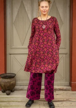 Gudrun Sjödén Kleider>Jerseykleid „Pelargon“ aus Lyocell/Elasthan Aubergine