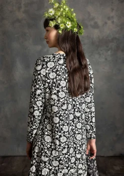 Gudrun Sjödén Kleider>Jerseykleid „Rupangi“ aus Bio-Baumwolle Schwarz