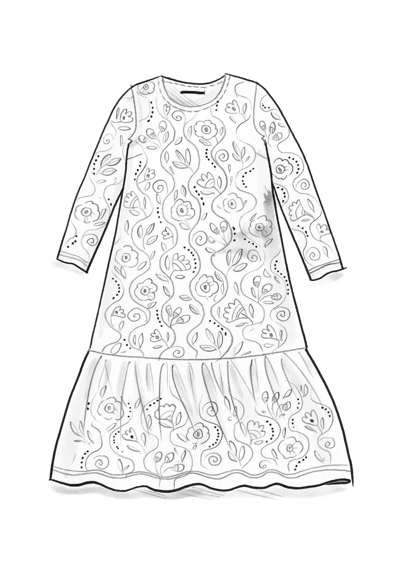 Gudrun Sjödén Kleider>Jerseykleid „Rupangi“ aus Bio-Baumwolle Schwarz