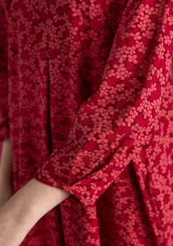 Gudrun Sjödén Kleider>Jerseykleid „Ylva“ aus Bio-Baumwolle/Elasthan Granatapfel-gemustert