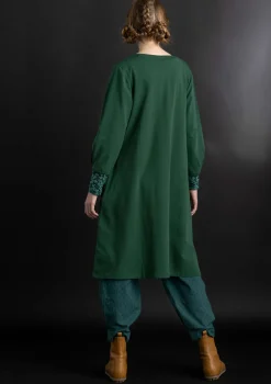 Gudrun Sjödén Kleider>Jerseykleid „Ylva“ aus Bio-Baumwolle/Elasthan Dunkelgrün
