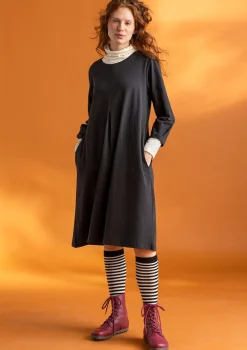 Gudrun Sjödén Kleider>Jerseykleid „Ylva“ aus Bio-Baumwolle/Elasthan Schwarz