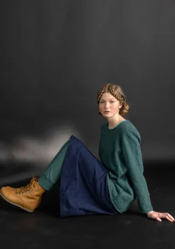 Gudrun Sjödén Leggings>Jerseyleggings aus Bio-Baumwollripp Opalgrün