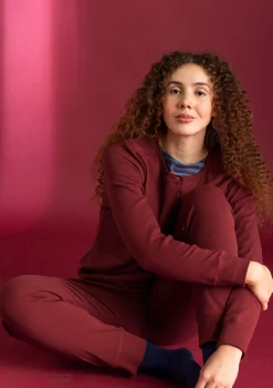 Gudrun Sjödén Leggings>Jerseyleggings aus Bio-Baumwollripp Rost