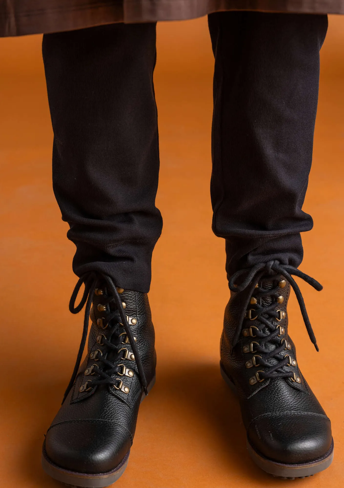 Gudrun Sjödén Leggings>Jerseyleggings aus Bio-Baumwollripp Schwarz