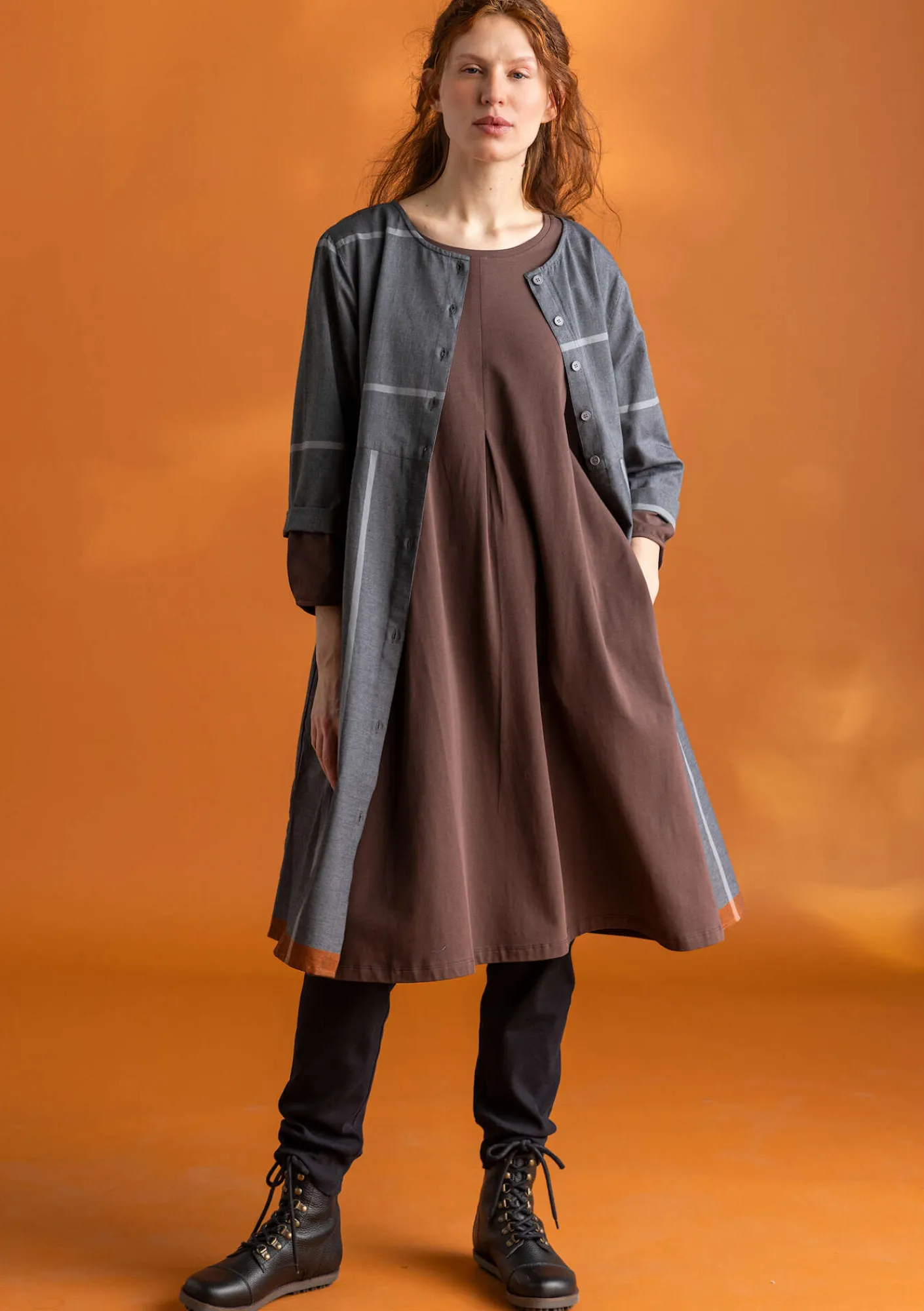 Gudrun Sjödén Leggings>Jerseyleggings aus Bio-Baumwollripp Schwarz