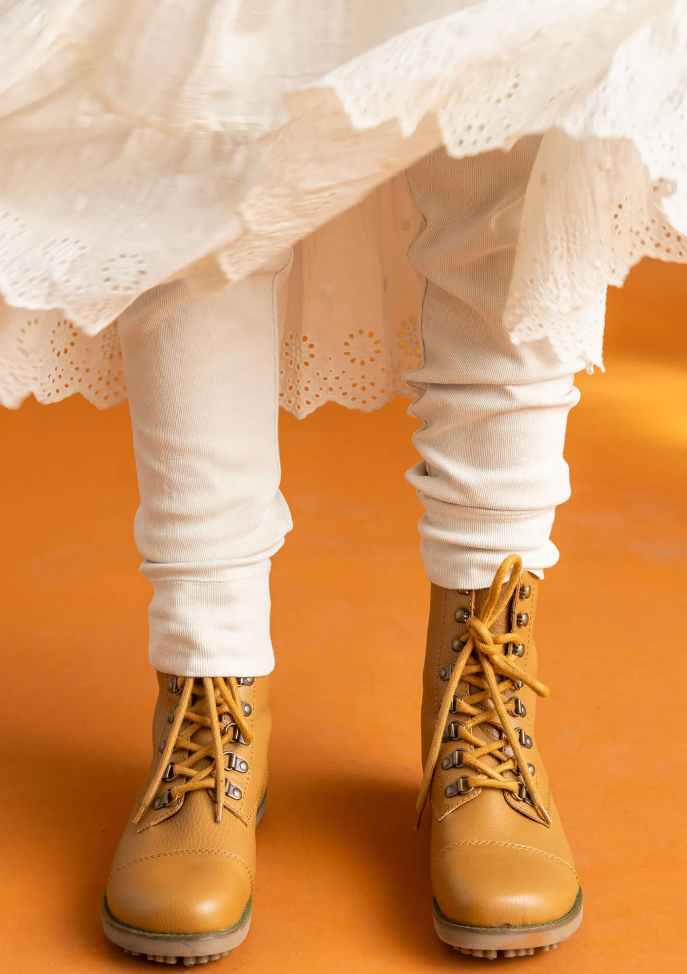 Gudrun Sjödén Leggings>Jerseyleggings aus Bio-Baumwollripp Feder